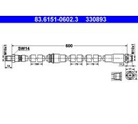 ATE 83.6151-0602.3 Brake hose