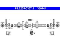 BRAKE HOSE FOR VW ATE 83.6255-0337.3
