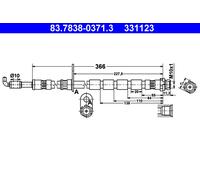 BRAKE HOSE FOR FORD FIESTA/VI/Van U5JA/HXJE/HXJA/HXJB 1.6L F6JD/KVJA/F6JB 1.4L