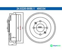X2 PCS FITS OPEL KARL 1.0 BRAKE DRUM 24022000501 ATE