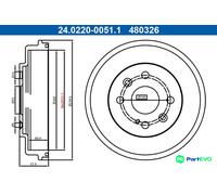 Fits ATE 24.0220-0051.1 BRAKE DRUM