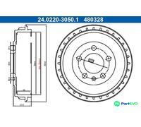 ATE 24.0220-3050.1 Brake drum