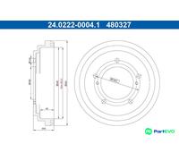ATE 24.0222-0004.1 Brake drum