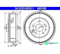 Rear Brake Drum Ford:FOCUS II 2 3M51-1126-BA 1327834 1458826