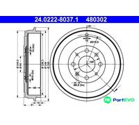 ATE 24.0222-8037.1 Brake Drum for FIAT,OPEL,VAUXHALL