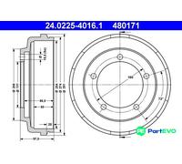 REAR BRAKE DRUM FITS: FORD TRANSIT BUS 2.2 TDCI/2.0 DI /2.0 TDCI .FORD TRANSI