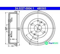 ATE BRAKE DRUM 24022700041