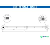 ATE BRAKE HOSE 24510305133 FOR BMW