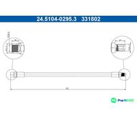 BRAKE HOSE 24.5104-0295.3 FOR VOLVO B 18 U 1.8L B18E/18KP/18FT/18EP/18FP 1.7L