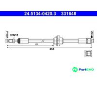 ATE BRAKE HOSE 24513404203 FOR BMW MINI