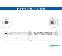 ATE BRAKE HOSE 24514004883 FOR MERCEDES-BENZ