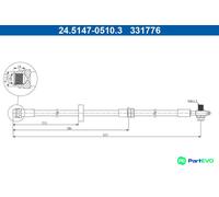ATE 24.5147-0510.3 Brake hose