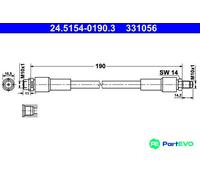 24.5154-0190.3 BRAKE HOSE ATE