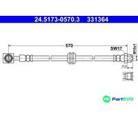 ATE BRAKE HOSE 24517305703 FOR MINI
