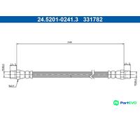 ATE BRAKE HOSE 24520102413 FOR AUDI MERCEDES-BENZ