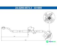 ATE 24.5298-0573.3 Brake hose