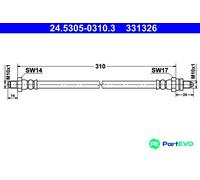 ATE BRAKE HOSE 24530503103 FOR FORD