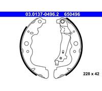 ATE 03.0137-0496.2 Brake Shoe Set