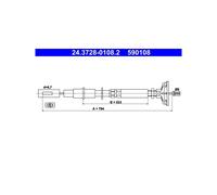 ATE Clutch Cable For VW Caddy Golf I Jetta 171721335E