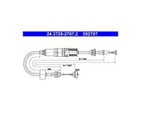 ATE Clutch Cable for VW Lupo Polo Caddy II Seat Arosa