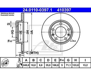 ATE D.BRAKE PEUGEOT 308 II13
