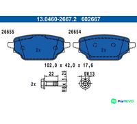 ATE DISC BRAKE BRAKE PAD SET 13046026672