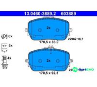 ATE DISC BRAKE BRAKE PAD SET 13046038892 FOR MERCEDES-BENZ