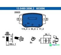 ATE DISC BRAKE BRAKE PAD SET 13046038962