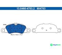 ATE DISC BRAKE BRAKE PAD SET 13046047032 FOR PORSCHE