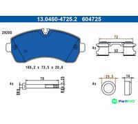 ATE DISC BRAKE BRAKE PAD SET 13046047252