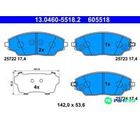 ATE 13.0460-5518.2 Brake pad set