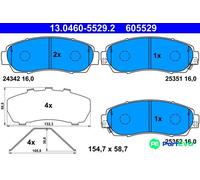 ATE DISC BRAKE BRAKE PAD SET 13046055292 FOR HONDA