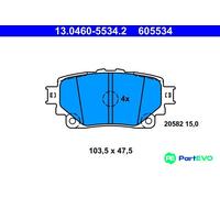 ATE 13.0460-5534.2 Brake pad set