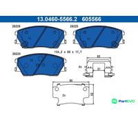 Brake Pad Set, disc brake ATE 13.0460-5566.2 for SOUL III (SK3) 1.6 2019-