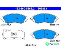 ATE DISC BRAKE BRAKE PAD SET 13046058632 FOR CHEVROLET
