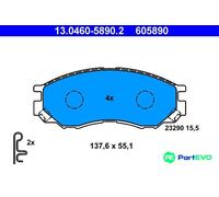 ATE Brake pad set 13.0460-5890.2 with acoustic wear warning MITSUBISHI: L200 III Pickup, Delica / Space Gear MPV