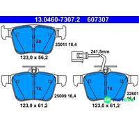 Brake pads 13.0460-7307.2 ATE for AUDI A3 Sportback TT TT Roadster A3 Limousine