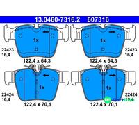 ATE 13.0460-7316.2 Brake pad set
