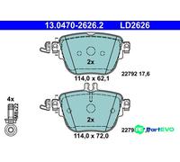 ATE DISC BRAKE BRAKE PAD SET 13047026262 FOR MERCEDES-BENZ