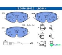 ATE DISC BRAKE BRAKE PAD SET 13047026432