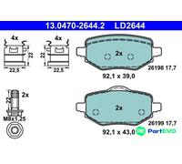 ATE DISC BRAKE BRAKE PAD SET 13047026442 FOR DS
