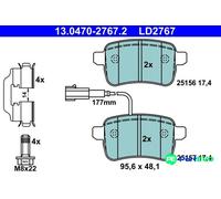 Brake pads 13.0470-2767.2 ATE for ALFA ROMEO GIULIETTA