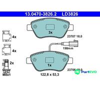 Brake pads 13.0470-3826.2 ATE for FIAT ALFA ROMEO