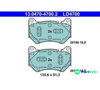 ATE DISC BRAKE BRAKE PAD SET 13047047002 FOR AUDI