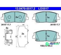 ATE DISC BRAKE BRAKE PAD SET 13047055172 FOR HYUNDAI KIA