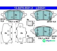 ATE DISC BRAKE BRAKE PAD SET 13047055312