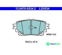 ATE DISC BRAKE BRAKE PAD SET 13047055342