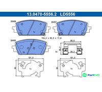 ATE DISC BRAKE BRAKE PAD SET 13047055562