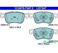 ATE DISC BRAKE BRAKE PAD SET 13047073472 FOR FORD