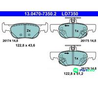 ATE DISC BRAKE BRAKE PAD SET 13047073502